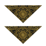 Gold And Black Mandala Print Dog Bandana