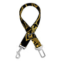Gold And Black Mandala Print Dog Seat Belt