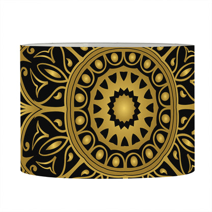 Gold And Black Mandala Print Drum Lamp Shade