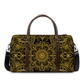 Gold And Black Mandala Print Duffel Bag