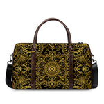 Gold And Black Mandala Print Duffle Bag