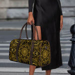Gold And Black Mandala Print Duffle Bag