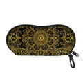 Gold And Black Mandala Print Glasses Case