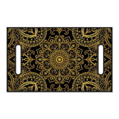 Gold And Black Mandala Print Golf Cart Seat Cover