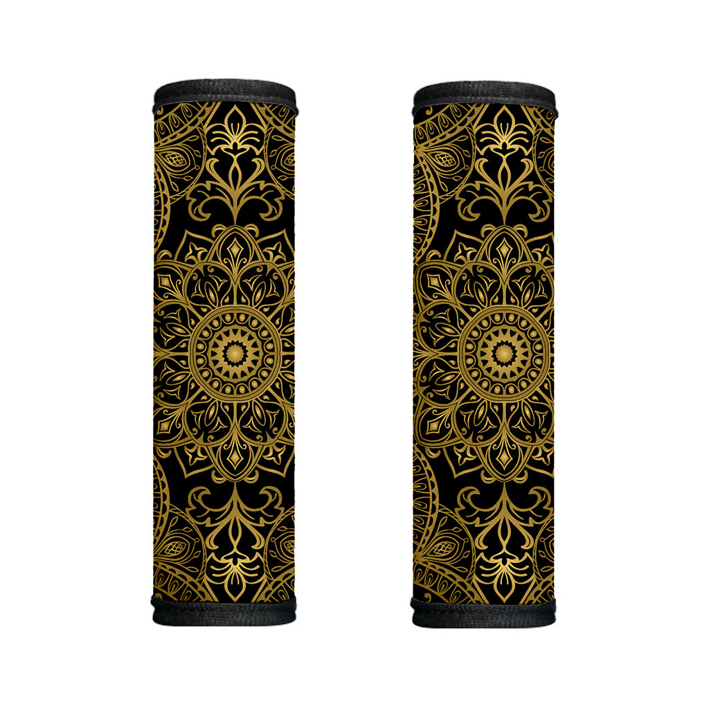 Gold And Black Mandala Print Handle Covers