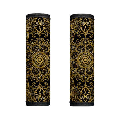 Gold And Black Mandala Print Handle Covers