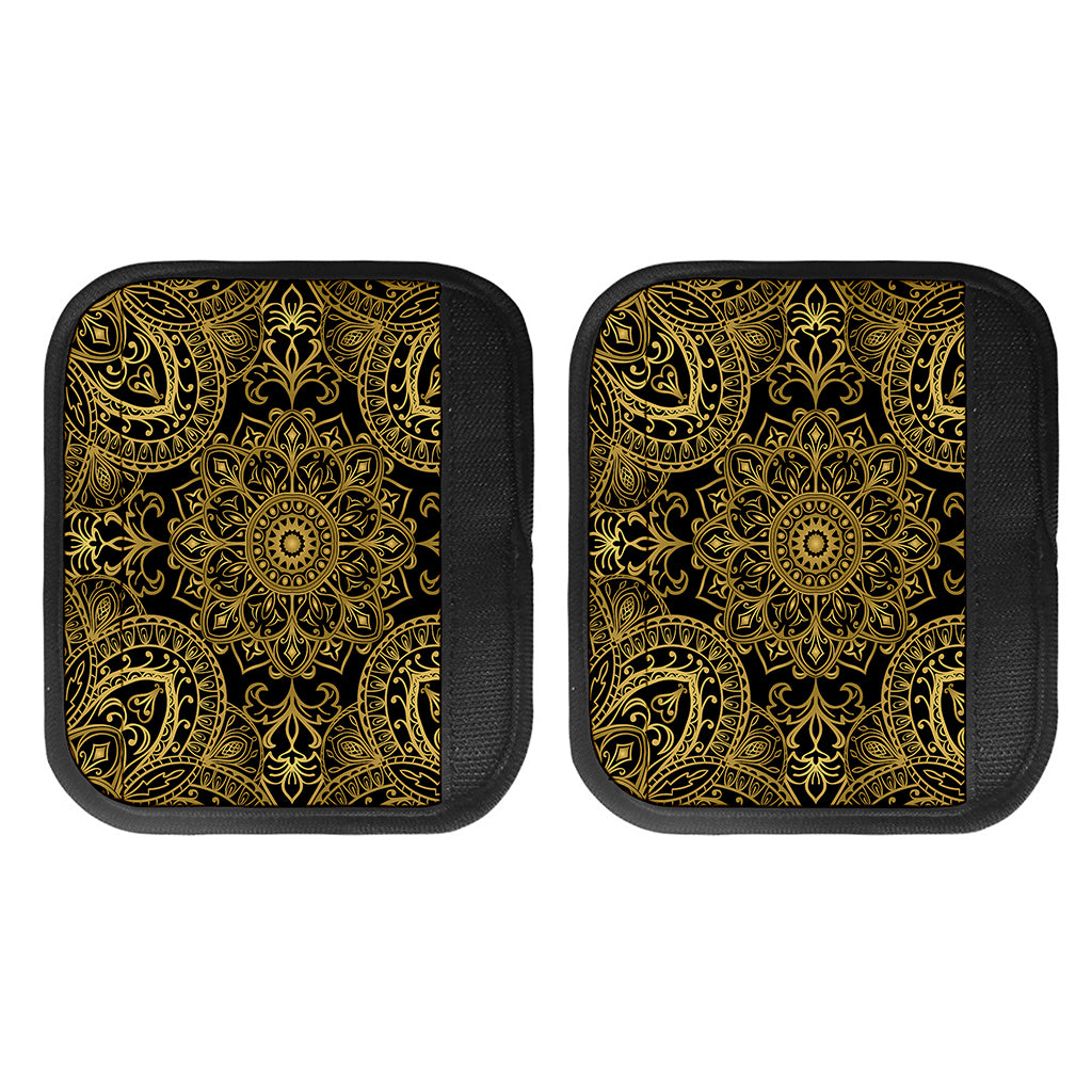 Gold And Black Mandala Print Handle Covers