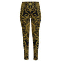 Gold And Black Mandala Print High-Waisted Pocket Leggings