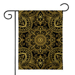 Gold And Black Mandala Print House Flag