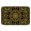 Gold And Black Mandala Print Indoor Door Mat