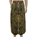 Gold And Black Mandala Print Lantern Pants