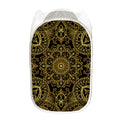 Gold And Black Mandala Print Mesh Laundry Hamper
