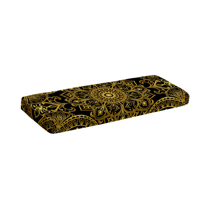 Gold And Black Mandala Print Piano Keyboard Cover