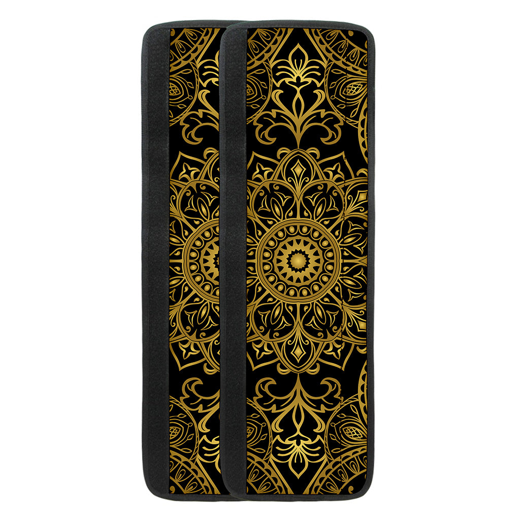 Gold And Black Mandala Print Refrigerator Handle Covers