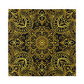 Gold And Black Mandala Print Silk Bandana