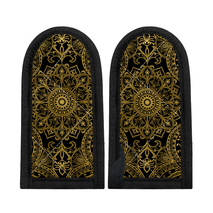 Gold And Black Mandala Print Skillet Handle Cover
