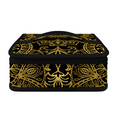 Gold And Black Mandala Print Small Lunch Bag