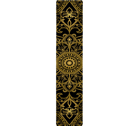Gold And Black Mandala Print Table Runner