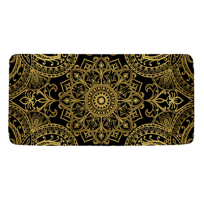 Gold And Black Mandala Print Towel