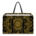 Gold And Black Mandala Print Utility Tote Bag