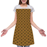 Gold And Black Orthodox Pattern Print Adjustable Apron