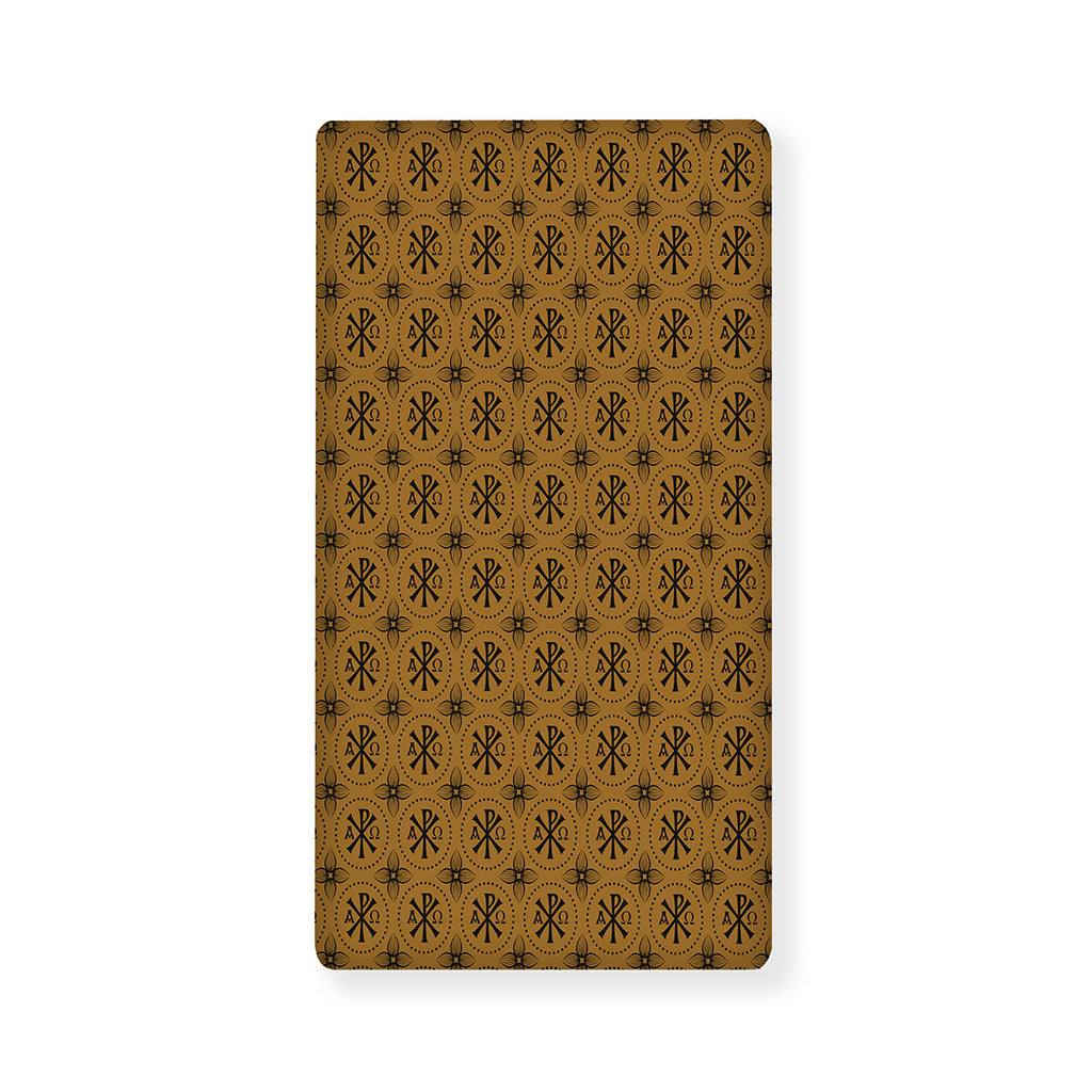 Gold And Black Orthodox Pattern Print Baby Crib Sheet