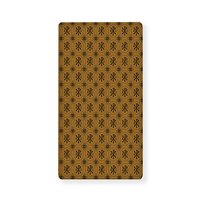 Gold And Black Orthodox Pattern Print Baby Crib Sheet