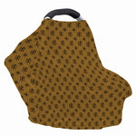Gold And Black Orthodox Pattern Print Baby Seat Cover