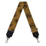 Gold And Black Orthodox Pattern Print Bag Strap