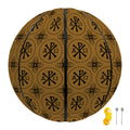 Gold And Black Orthodox Pattern Print Basketball