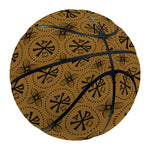 Gold And Black Orthodox Pattern Print Basketball
