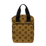 Gold And Black Orthodox Pattern Print Bible Tote Bag