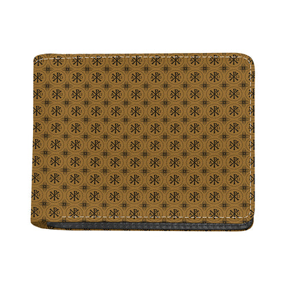 Gold And Black Orthodox Pattern Print Bifold Wallet