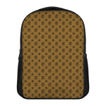 Gold And Black Orthodox Pattern Print Casual Backpack