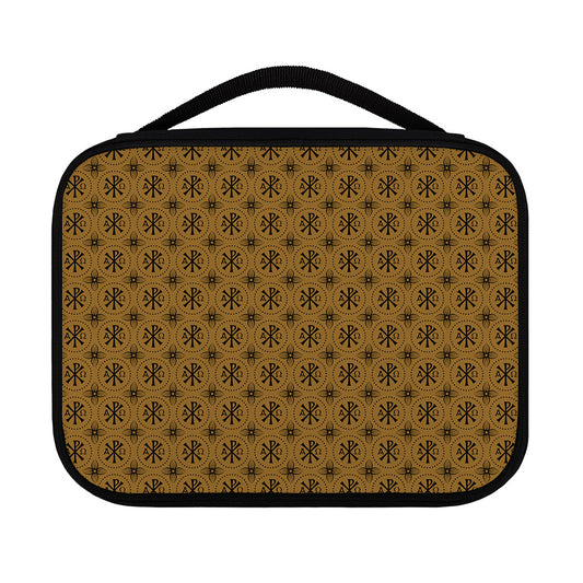Gold And Black Orthodox Pattern Print Classic Bible Case