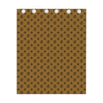 Gold And Black Orthodox Pattern Print Curtain