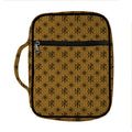 Gold And Black Orthodox Pattern Print Front Pocket Bible Bag