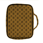 Gold And Black Orthodox Pattern Print Front Pocket Bible Bag