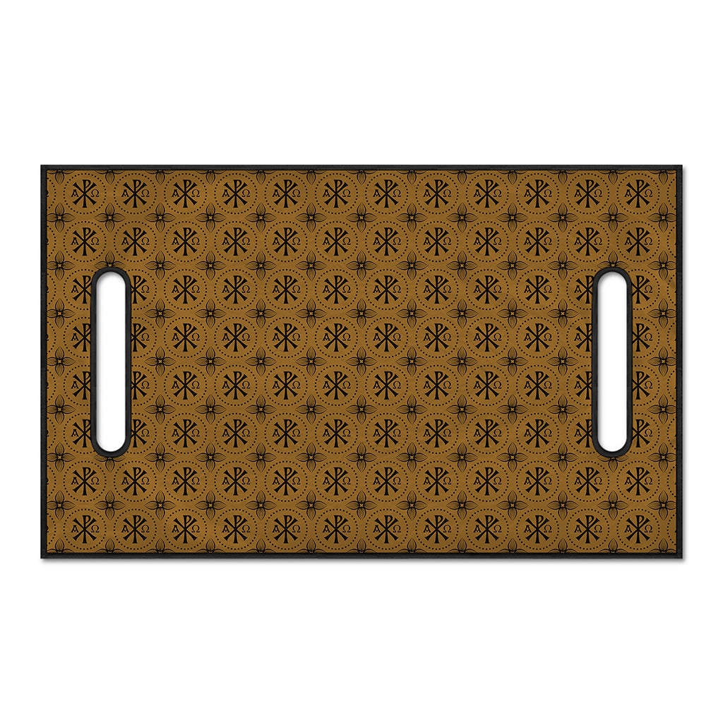 Gold And Black Orthodox Pattern Print Golf Cart Seat Cover