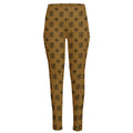 Gold And Black Orthodox Pattern Print High-Waisted Pocket Leggings