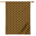 Gold And Black Orthodox Pattern Print House Flag