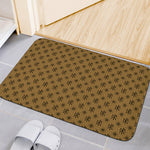Gold And Black Orthodox Pattern Print Indoor Door Mat
