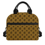 Gold And Black Orthodox Pattern Print Insulated Lunch Bag