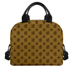 Gold And Black Orthodox Pattern Print Insulated Lunch Bag