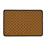 Gold And Black Orthodox Pattern Print Kitchen Mat