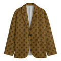 Gold And Black Orthodox Pattern Print Men's Blazer
