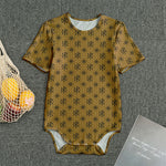 Gold And Black Orthodox Pattern Print Men's Bodysuit