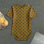 Gold And Black Orthodox Pattern Print Men's Bodysuit