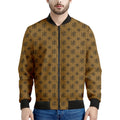Gold And Black Orthodox Pattern Print Men's Bomber Jacket