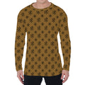 Gold And Black Orthodox Pattern Print Men's Long Sleeve T-Shirt